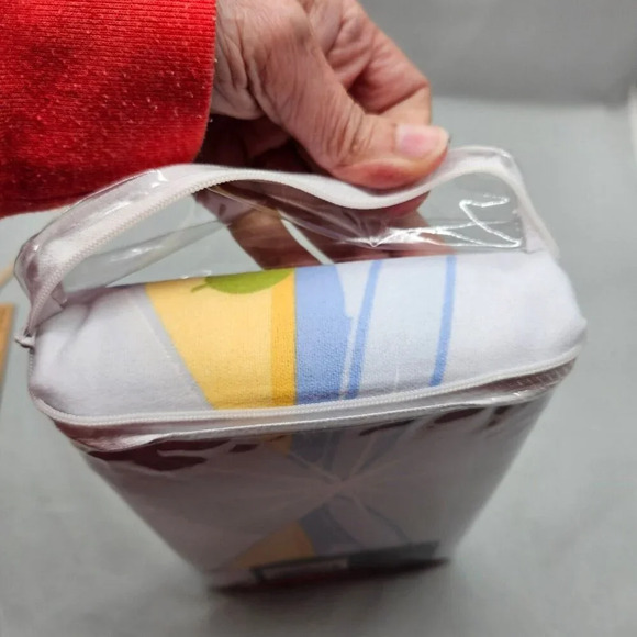 Sears Colormate Two-Sided Flannel Pillow Cases Standard Lt Blue Holiday Cheers - Picture 5 of 9